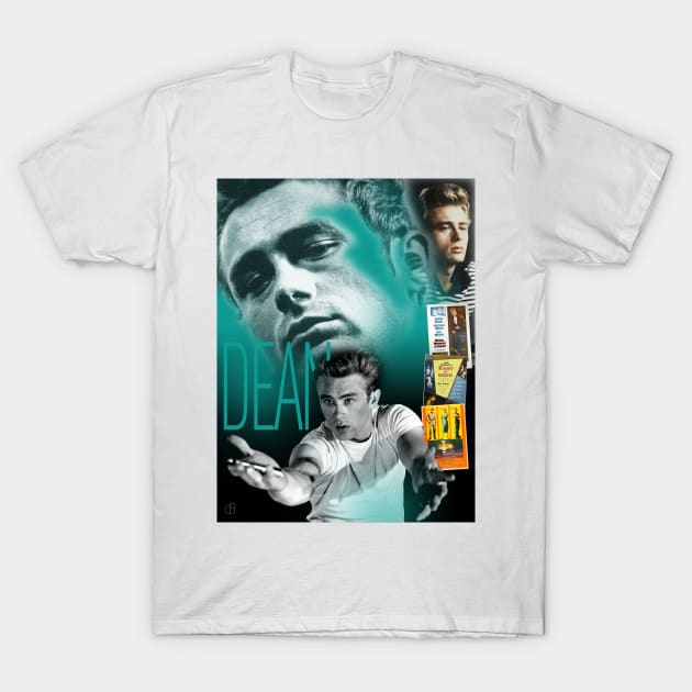 James Dean Collage Portrait T-Shirt by Dez53